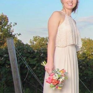 Long champagne dress